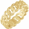 This 14k chain link ring can be worn on any finger to make a fashionable statement.