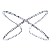 This diamond bangle bracelet features 1.74 carats of diamond shine.