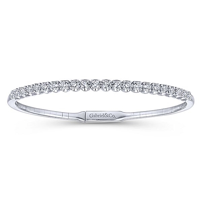 This one carat diamond tennis style bangle bracelet is pure radiance.