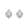 This 14k white gold diamond stud earring pair features 0.36 carats of diamonds.