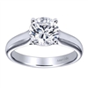 A strong and durable relationship needs a strong and durable engagement ring, this contemporary solitaire engagement ring will do the job and more, perfectly holding a round center diamond!