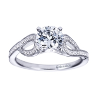 White Gold Diamond Contemporary Engagement Ring