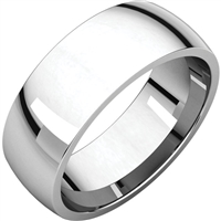 This classic 7mm wedding band in 14k gold comes in your choice of color.