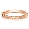 This 14k rose gold ring is a beautiful stackable.