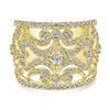 14k yellow gold ring with 1.12 carats of diamonds.