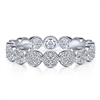 This 14k white gold diamond stackable ring features 0.64 carats of diamonds.