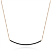 This 14k rose gold diamond bar necklace features 0.49 carats of black diamonds.