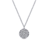 This simple and elegant diamond cluster features round brilliant diamonds in 14k white gold.