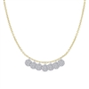 This beautiful 14k white gold diamond necklace features delicate diamond discs.