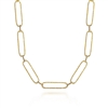 14K Yellow Gold Long Link Chain Necklace