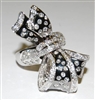 Fine Jewelry - Rings - 18 Karat White Gold and Diamond Bow Ring