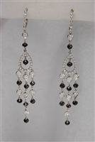 Fine Jewerly - Earrings - 18 Karat White Gold Black and White Diamond Earrings