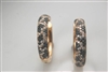 Fine Jewerly - Earrings - 18 Karat Rose Gold and Black and White Diamond Hoop Earrings