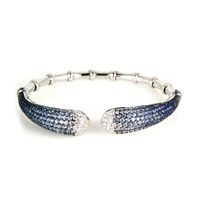 Fine Jewelry - Bracelets - 18 Karat White Gold, Sapphire and Diamond Bracelet