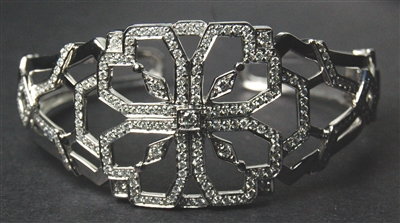 Fine Jewelry - Bracelets - 18 Karat White Gold Diamond Cuff Bracelet