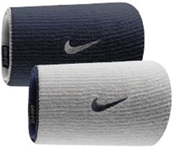 B0 416 Nike Dri-Fit Doublewide Wristbands Home & Away 2Pk