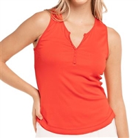 CT582-610 Lucky in Love Playing in Paradise Ribbed Henley Tank