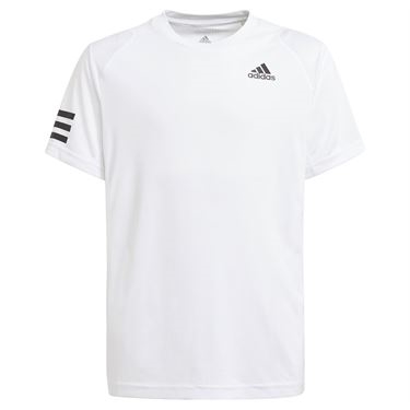 GK8180 adidas Boys Club 3 Stripe Tee Shirt