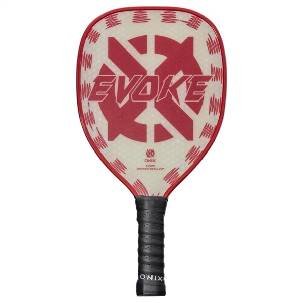 KZ1111-RED Onix Composite Evoke Tear Drop Pickleball Paddle with Tear Drop Shape, Polypropylene Core, and Fiberglass Faceâ€¦