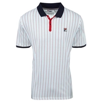 Fila Men's Core Heritage BB1 Polo- Peacoat Blue, Chinese Red, White LM161RM5-100