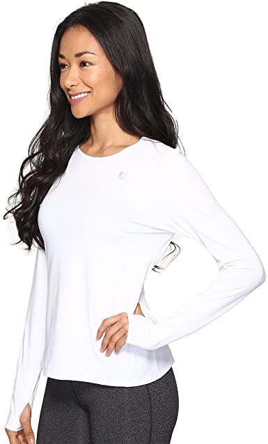 TH4102-100 Eleven by Venus Williams Women's Thika Xtreme Long Sleeve White Shirtâ€¦