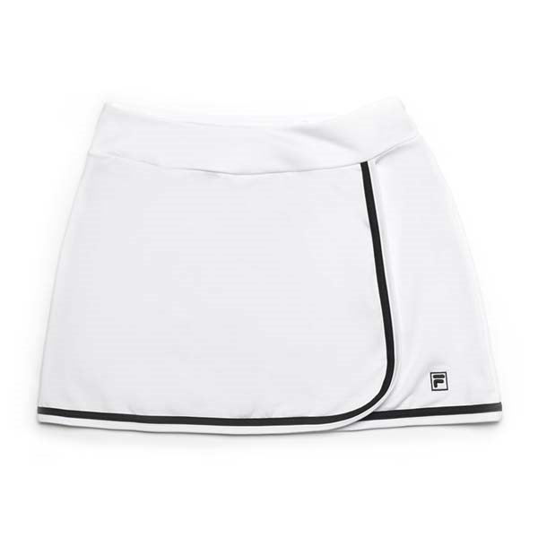 Fila Advantage Long Skort - White with Black Trim