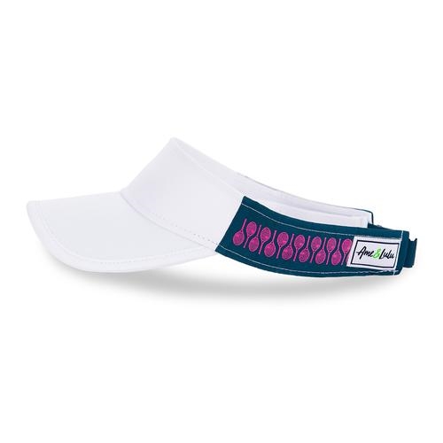 VSR211 Ame & Lulu Women's Head in The Game Visor (Navy/Pink Racquets)