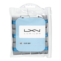 Luxilon Elite Dry Tennis Grip 12 Pack - Silver