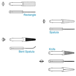 Mini-Filer Diamond Tips Knife, 2mm Shank