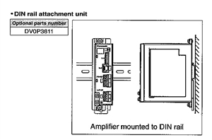 DV0P3811...DIN RAIL MOUNTING UNIT, FOR USE WITH MINAS-BL SERIES BRUSHLESS AMPLIFIER