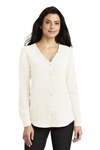 Port Authority Ladies Long Sleeve Button-Front Blouse