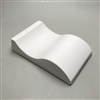 A rectangular white ceramic mold for fusing glass on a grey background. The mold has been carved into an S Curve shape.