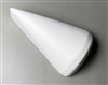 A large conical white ceramic mold for fusing glass on a grey background. The sides slope gently downwards like a dome, and the base of the cone is flat.