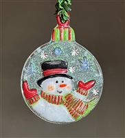 Striped Snowman Ornament Recipe Card Tutorial