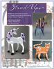 The cover of the Stand-Up EBook. It features images of three glass projects that each have been shaped to stand on their own. There is a purple angelfish, a white unicorn, and an orange cat. Stand-Ups has been written in script above them.