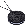 Got Special KIDS|The Munchables Biscuit Pendant features a textured front and back side. It is an ideal choice for those who like textured surfaces and is appropriate for mild-moderate chewers.