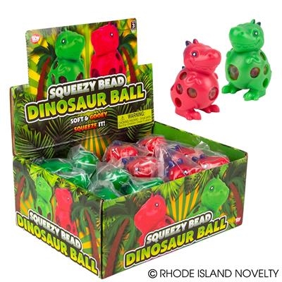 3.5" SQUEEZY BEAD DINOSAUR BALL