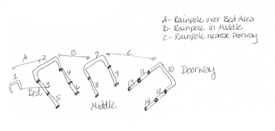 Time Out, Deluxe and Easy Camper tent pole replacement diagram