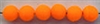 Size 6mm Round Bead/Neon Orange UV/100 Pack