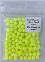 Size 6mm Round Bead/Neon Chartreuse UV/100 Pack