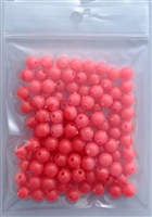 Size 6mm Round Bead/Red Glow/100 Pack