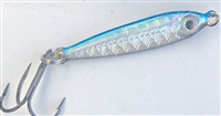 3/4 oz TLS Bait Fish Jig/Holographic Scale/Blue w/UV Eye/1 pack