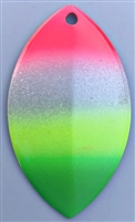Size 7 FB Series Blade/Rainbow w/Green Tip/Brass Back/2 Pack
