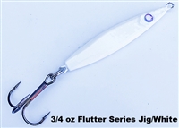 3/4 Ounce Flutter Series Jig/White/1 per pack