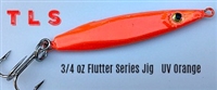 3/4 Ounce Flutter Series Jig/UV Orange/1 per pack