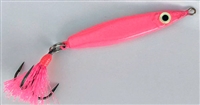 3/4 Ounce Flutter Series Jig/Super Glow Pink w/Dressed Hook/1 per pack
