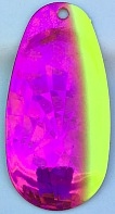 Size 6 RATLER French BladePink Holographic SG w/Chartreuse Edge/2 pack