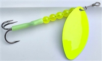 Size 6N Sage Series Spinner/Chartreuse Blade (Both Sides)