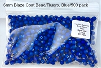 Size 6mm Round Bead/Blaze Coat Neon Blue/500 Pack