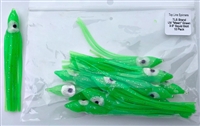 3.5" Squid Body/"Mean" Green UV/10 Pack